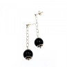 925 Sterling Silver Black Agate 