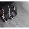 925 Sterling Silver Black Agate 