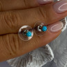 925 Sterling Silver Turquoise Stud Earrings