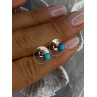 925 Sterling Silver Turquoise Stud Earrings
