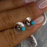 925 Sterling Silver Turquoise Stud Earrings