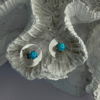 925 Sterling Silver Turquoise Stud Earrings