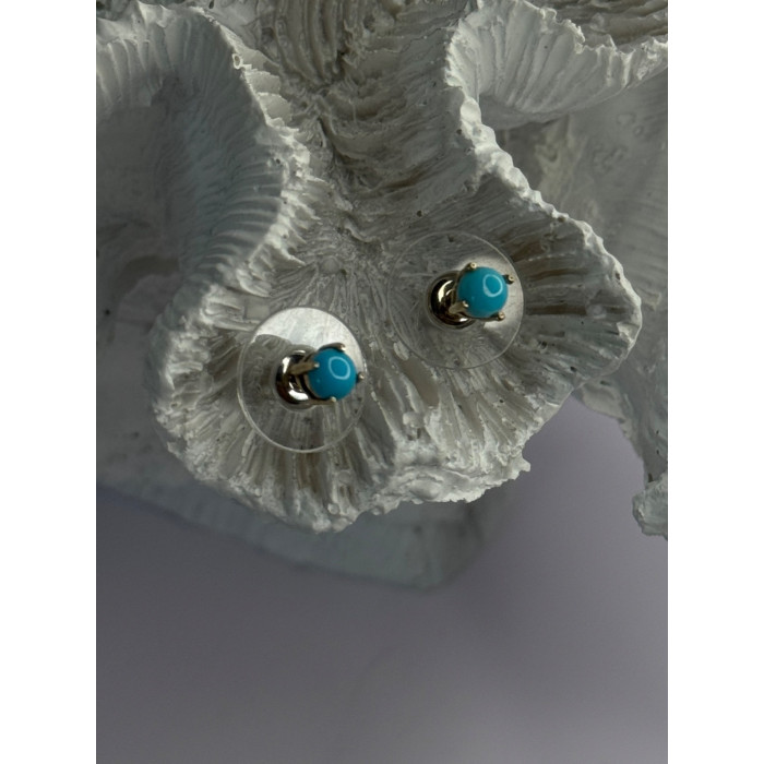 925 Sterling Silver Turquoise Stud Earrings