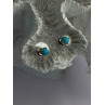 925 Sterling Silver Turquoise Stud Earrings