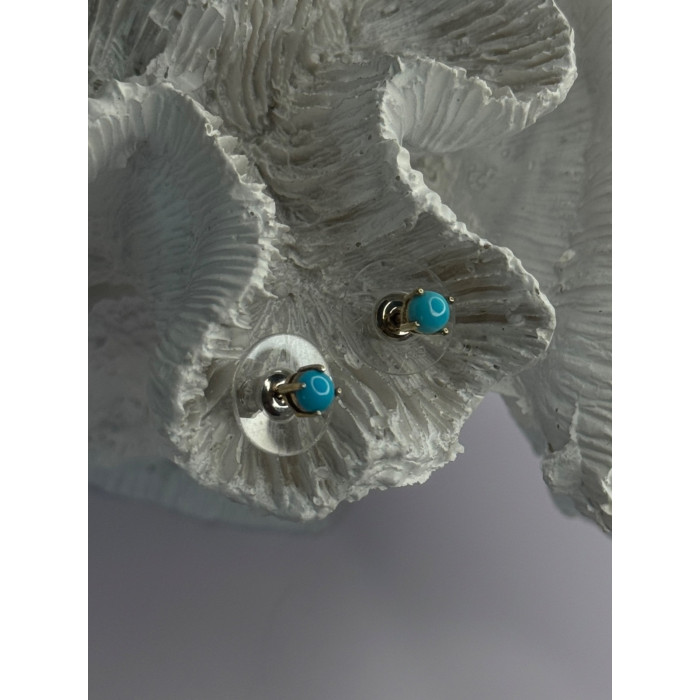 925 Sterling Silver Turquoise Stud Earrings
