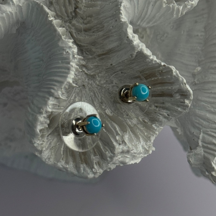 925 Sterling Silver Turquoise Stud Earrings