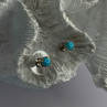 925 Sterling Silver Turquoise Stud Earrings