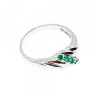 925 Sterling Silver Green CZ Ring Size 10.5