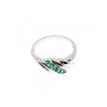 925 STERLING SILVER GREEN CZ RING SIZE 10.5