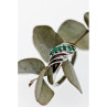 925 Sterling Silver Green CZ Ring Size 10.5