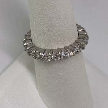 925 Sterling Silver CZ Ring Size 5.75