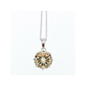 925 STERLING SILVER CITRINE CHAIN WITH PENDANT