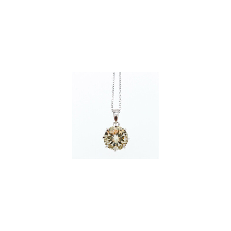 925 STERLING SILVER CITRINE CHAIN WITH PENDANT