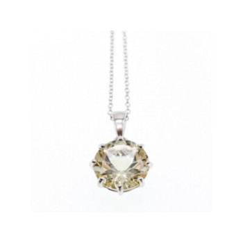 925 STERLING SILVER CITRINE CHAIN WITH PENDANT