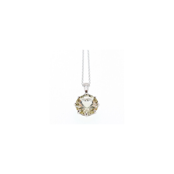 925 STERLING SILVER CITRINE CHAIN WITH PENDANT