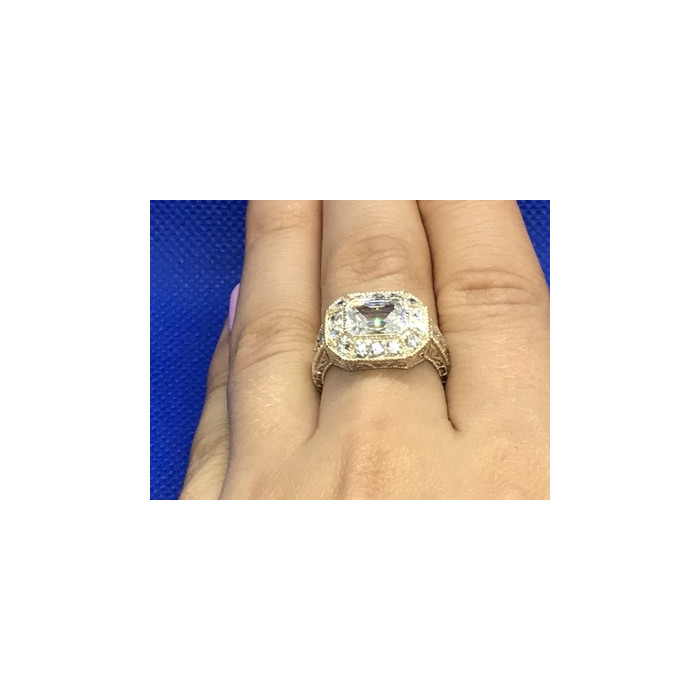 925 Sterling Silver CZ Ring Size 8.5