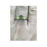 925 Sterling Silver Gold Plated Peridot Ring Size 8