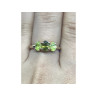 925 Sterling Silver Gold Plated Peridot Ring Size 8