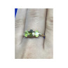 925 Sterling Silver Gold Plated Peridot Ring Size 8