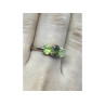 925 Sterling Silver Gold Plated Peridot Ring Size 8