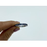 925 Sterling Silver Aquamarines Band Ring Size 10.5