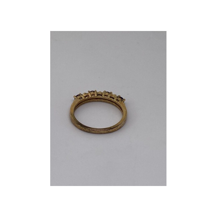 925 Sterling Silver Vermeil Amethyst & Diamond Ring Size 8