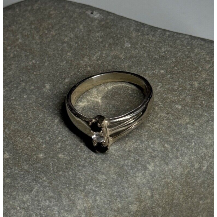 925 Sterling Silver Sapphire & Beryl Ring Size 8