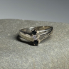 925 Sterling Silver Sapphire & Beryl Ring Size 8