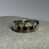 925 Sterling Silver Onyx Ring Size 5