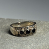 925 Sterling Silver Onyx Ring Size 5