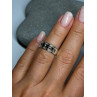 925 Sterling Silver Onyx Ring Size 5