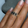 925 Sterling Silver Onyx Ring Size 5