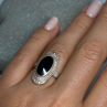 925 Sterling Silver Onyx Ring Size 5.5