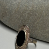 925 Sterling Silver Onyx Ring Size 5.5