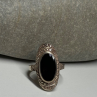 925 Sterling Silver Onyx Ring Size 5.5
