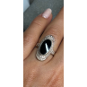 925 Sterling Silver Onyx Ring Size 5.5