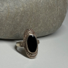 925 Sterling Silver Onyx Ring Size 5.5