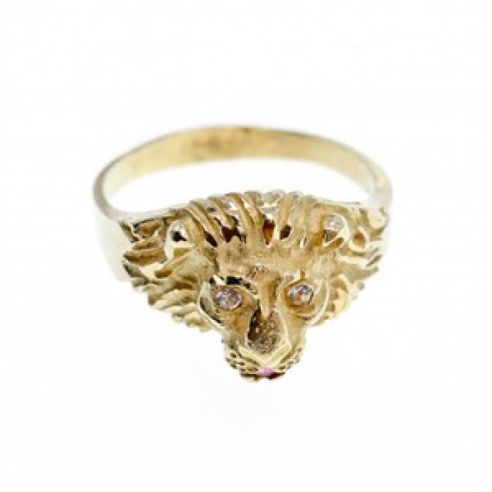 14K Yellow Gold Ruby & Quartz 