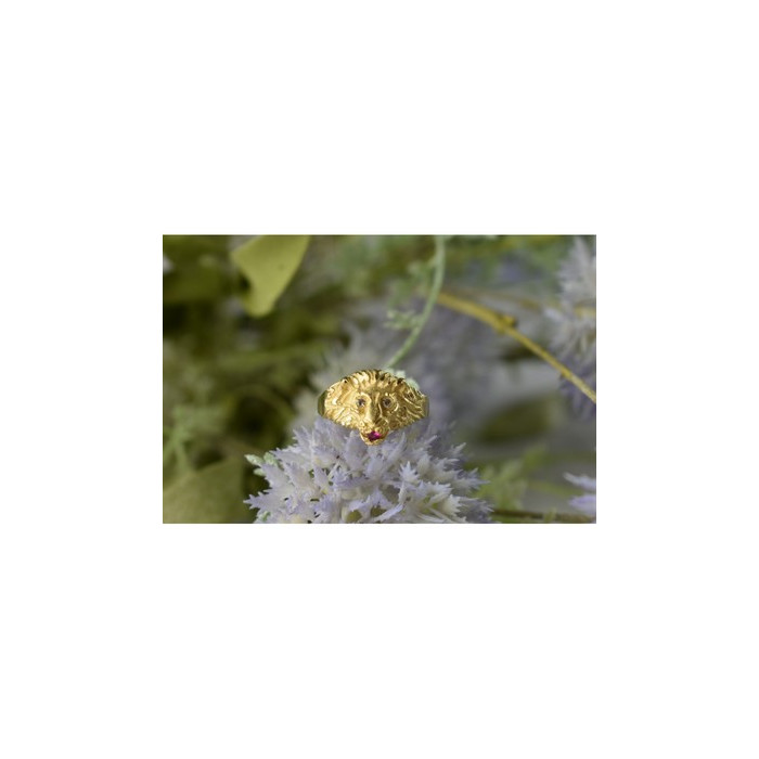 14K YELLOW GOLD RUBY & DIAMONDS 