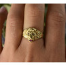 14K Yellow Gold Ruby & Quartz 