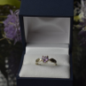 925 Sterling Silver Amethyst Ring Size 6.5