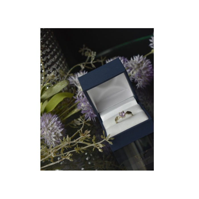 925 Sterling Silver Amethyst Ring Size 6.5