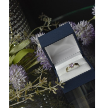 925 Sterling Silver Amethyst Ring Size 6.5