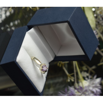 925 Sterling Silver Amethyst Ring Size 6.5