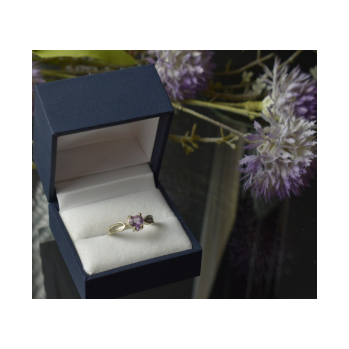 925 Sterling Silver Amethyst Ring Size 6.5