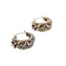 Vintage 925 Sterling Silver Almandine & Marcasites Earrings