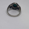 925 Sterling Silver Malachite Ring Size 5