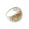 925 Sterling Silver Agate & CZ Ring Size 6.75