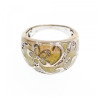 925 Sterling Silver Agate & CZ Ring Size 6.75
