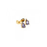 10K YELLOW GOLD TANZANITE & DIAMONDS EARRINGS